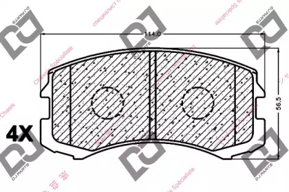 Комплект тормозных колодок DJ PARTS BP1023